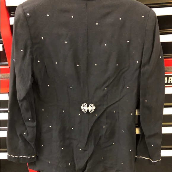 Moda INTL Black Blazer/Jacket with Lots of Crystals Size 2P - Picture 4 of 4